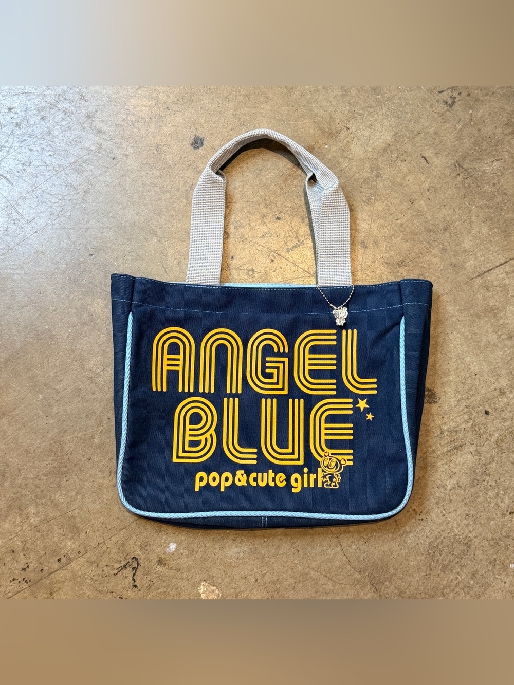 Angel Blue navy tote bag